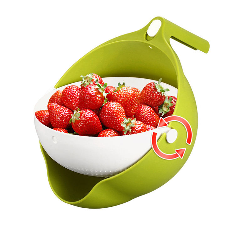 2-in-1 Draining Bowl with Basket – Multi-Purpose Strainer & Washing Bowl for Kitchen Use