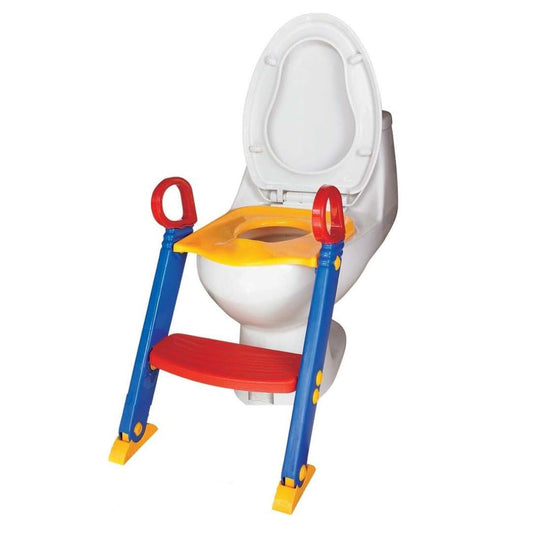 Foldable Potty Training Seat with Ladder – Toddler Toilet Seat with Steps & Gripper Handles for Safety and Stability