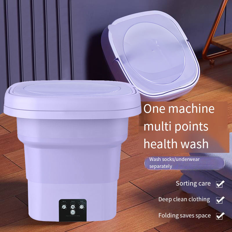 Foldable Mini Laundry Machine – Portable, Compact & Easy Washing for Travel, Dorm & Small Spaces