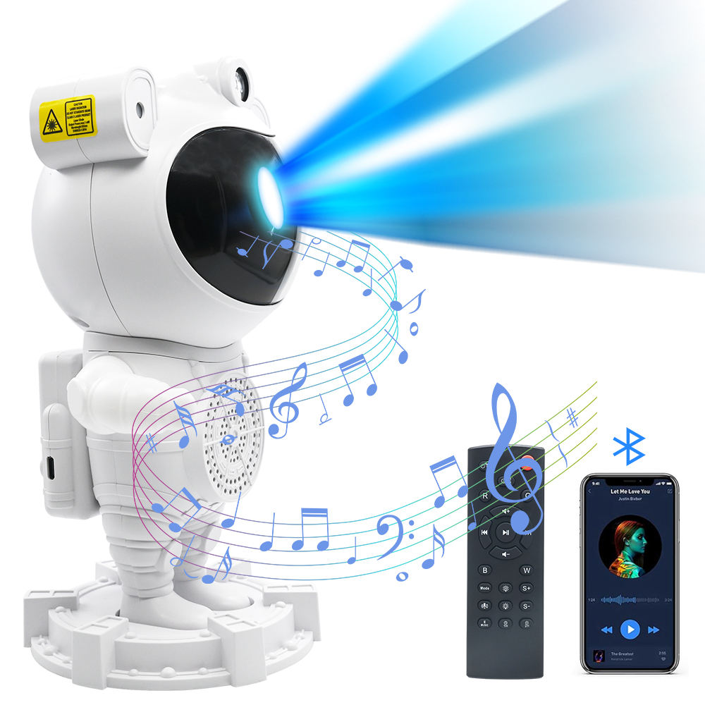 Astronaut Starry Sky Projector – Mini Spaceman LED Galaxy Night Light, Bedroom Decorative Atmosphere Lamp with Star Projection