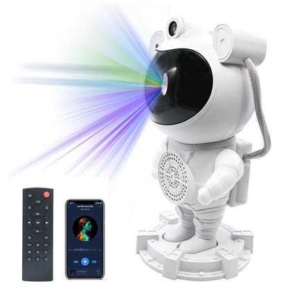Astronaut Starry Sky Projector – Mini Spaceman LED Galaxy Night Light, Bedroom Decorative Atmosphere Lamp with Star Projection