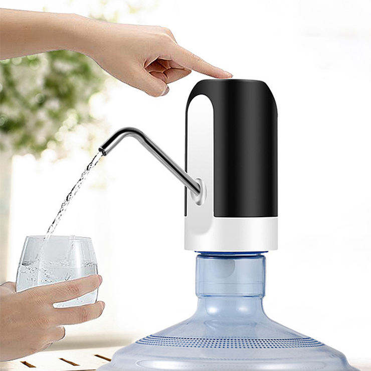 Stainless Steel Automatic Water Dispenser Pump – Portable USB Charging Drinking Bottle Pump for Home, Office & Travel