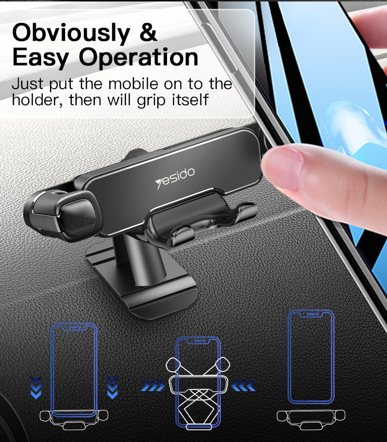 Car Phone Holder Mount – Air Vent Clip Hands-Free Cell Phone Holder for iPhone 16 Plus, Samsung & All Smartphones