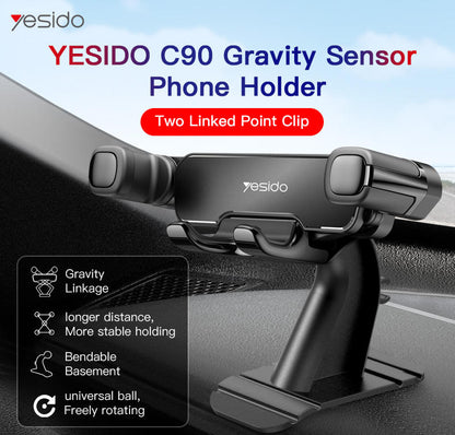 Car Phone Holder Mount – Air Vent Clip Hands-Free Cell Phone Holder for iPhone 16 Plus, Samsung & All Smartphones