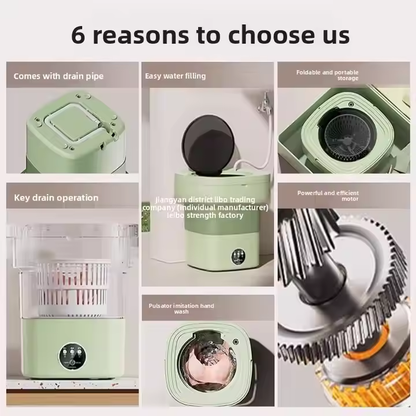 Foldable Mini Laundry Machine – Portable, Compact & Easy Washing for Travel, Dorm & Small Spaces