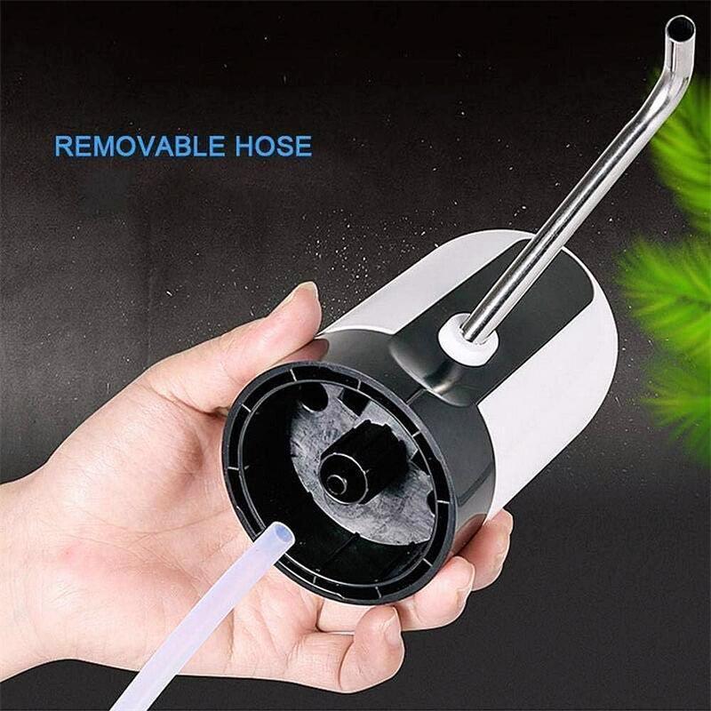 Stainless Steel Automatic Water Dispenser Pump – Portable USB Charging Drinking Bottle Pump for Home, Office & Travel