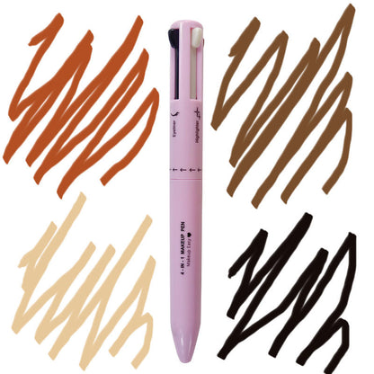 4-in-1 Eyebrow Pencil, Lip Liner, Highlighter & Eyeliner Pen – Waterproof, Long-Lasting Makeup Tool for Easy Beauty