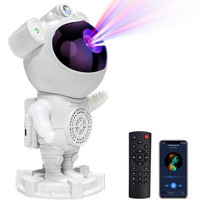 Astronaut Starry Sky Projector – Mini Spaceman LED Galaxy Night Light, Bedroom Decorative Atmosphere Lamp with Star Projection