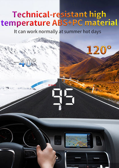 Car HUD Head Up Display – Windshield Projector for Speed, Fuel Consumption, Voltage & Driving Safety